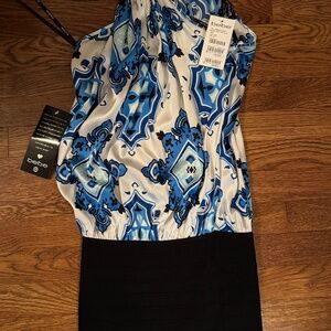 Vintage “Drapey Knot Front” BeBe dress